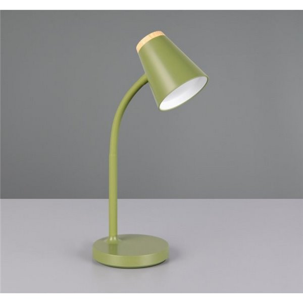 Lámpara LED de sobremesa PONGO tipo flexo, brazo flexible e interruptor integrado incl. 1x4,5W 500lm 3000K IP20 Verde