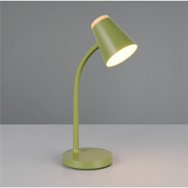 Lámpara LED de sobremesa PONGO tipo flexo, brazo flexible e interruptor integrado incl. 1x4,5W 500lm 3000K IP20 Verde