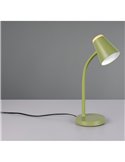 Lámpara LED de sobremesa PONGO tipo flexo, brazo flexible e interruptor integrado incl. 1x4,5W 500lm 3000K IP20 Verde