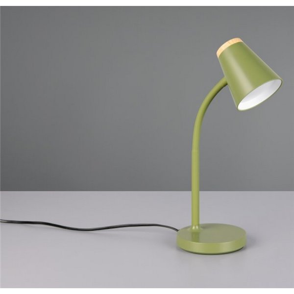 Lámpara LED de sobremesa PONGO tipo flexo, brazo flexible e interruptor integrado incl. 1x4,5W 500lm 3000K IP20 Verde