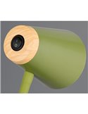 Lámpara LED de sobremesa PONGO tipo flexo, brazo flexible e interruptor integrado incl. 1x4,5W 500lm 3000K IP20 Verde
