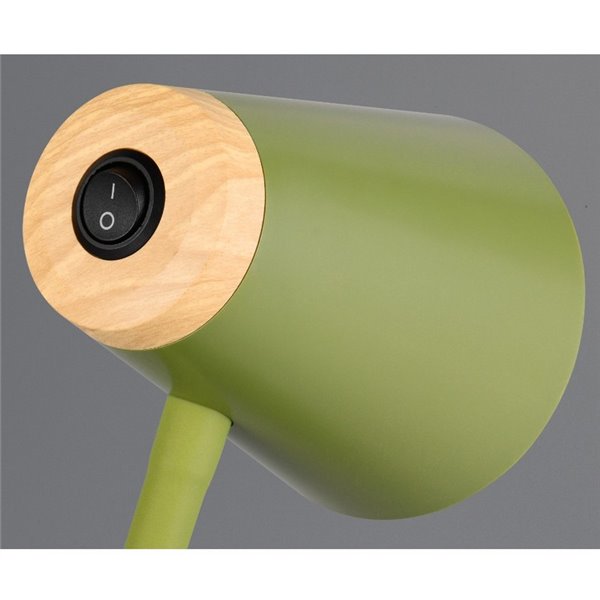 Lámpara LED de sobremesa PONGO tipo flexo, brazo flexible e interruptor integrado incl. 1x4,5W 500lm 3000K IP20 Verde