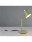 Lámpara LED de sobremesa PONGO tipo flexo, brazo flexible e interruptor integrado incl. 1x4,5W 500lm 3000K IP20 Verde
