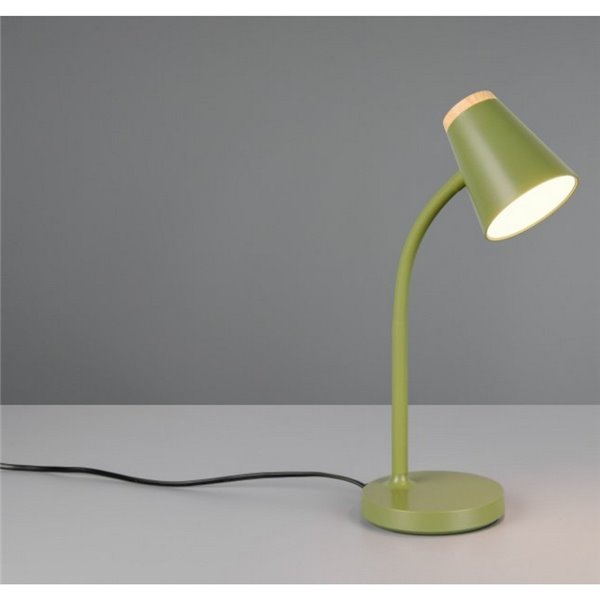 Lámpara LED de sobremesa PONGO tipo flexo, brazo flexible e interruptor integrado incl. 1x4,5W 500lm 3000K IP20 Verde