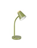 Lámpara LED de sobremesa PONGO tipo flexo, brazo flexible e interruptor integrado incl. 1x4,5W 500lm 3000K IP20 Verde