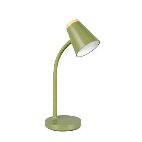 Lámpara LED de sobremesa PONGO tipo flexo, brazo flexible e interruptor integrado incl. 1x4,5W 500lm 3000K IP20 Verde