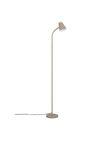 Luminária de chão LED PONGO com braço regulável e interruptor integrado 4,5W 1x 500lm 3000K IP20 Bege