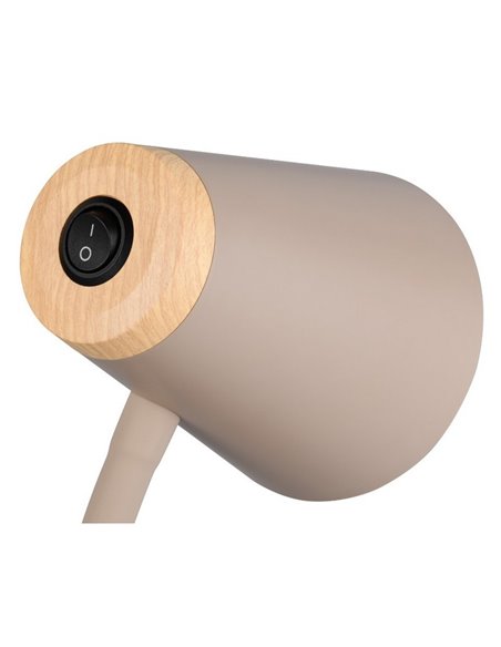 Lampadaire LED PONGO avec bras dimmable et interrupteur intégré 4,5W 1x 500lm 3000K IP20 Beige