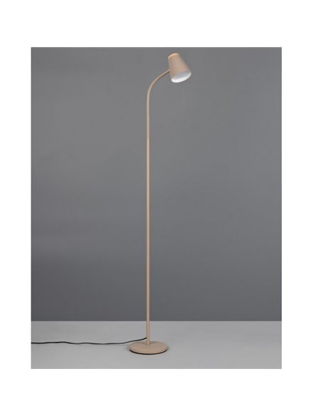 Lámpara de pie LED brazo regulable PONGO con interruptor integrado 4,5W 1x 500lm 3000K IP20 Beige