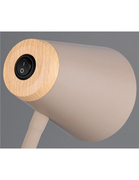 Lámpara de pie LED brazo regulable PONGO con interruptor integrado 4,5W 1x 500lm 3000K IP20 Beige