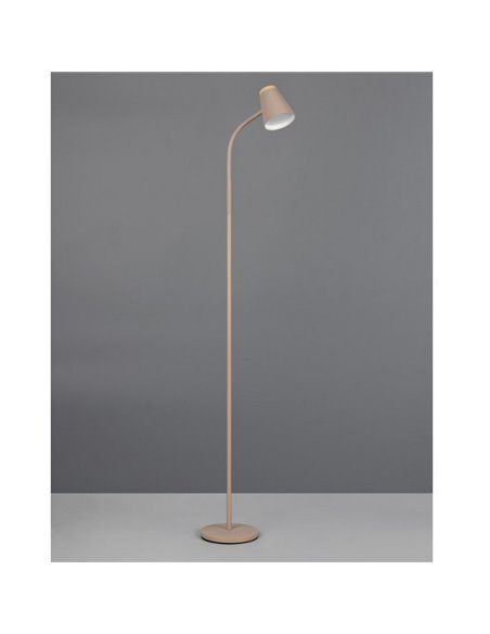 Lámpara de pie LED brazo regulable PONGO con interruptor integrado 4,5W 1x 500lm 3000K IP20 Beige