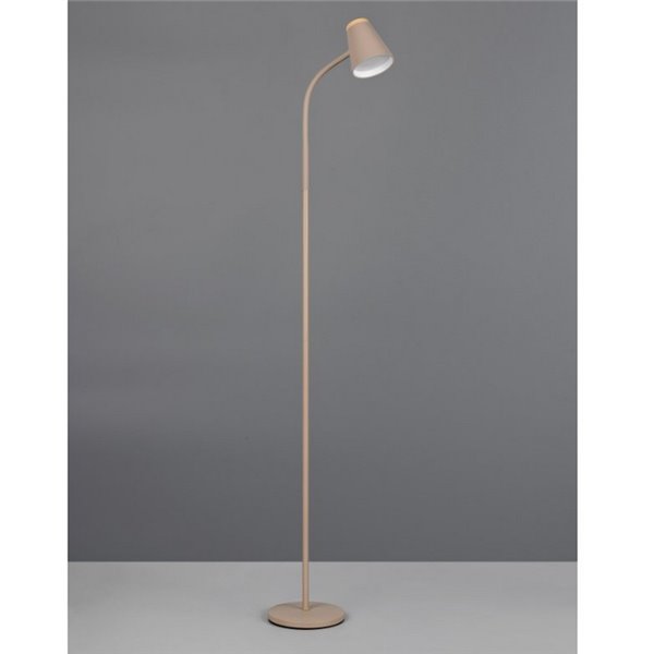 Lámpara de pie LED brazo regulable PONGO con interruptor integrado 4,5W 1x 500lm 3000K IP20 Beige