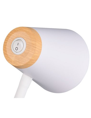 Lámpara LED con pinza PONGO tipo flexo con interruptor integrado 4,5W 1x 500lm 3000K IP20 Blanco