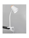 Lampe à pince LED PONGO, type col de cygne, avec interrupteur intégré, 4,5 W, 1 x 500 lm, 3 000 K, IP20, blanche