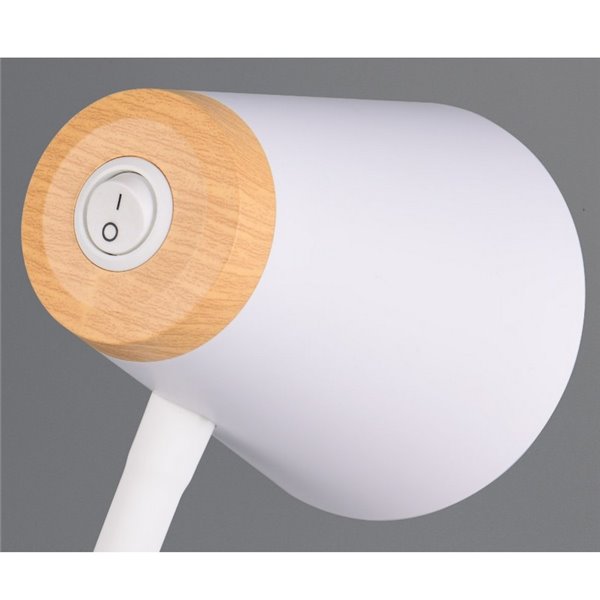 Lámpara LED con pinza PONGO tipo flexo con interruptor integrado 4,5W 1x 500lm 3000K IP20 Blanco