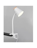 Lampe à pince LED PONGO, type col de cygne, avec interrupteur intégré, 4,5 W, 1 x 500 lm, 3 000 K, IP20, blanche