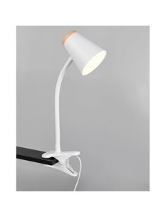 Lámpara LED con pinza PONGO tipo flexo con interruptor integrado 4,5W 1x 500lm 3000K IP20 Blanco 2