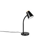 Lámpara LED de sobremesa tipo flexo PONGO brazo flexible interruptor integrado incl. 1x4,5W 500lm 3000K IP20 Negro