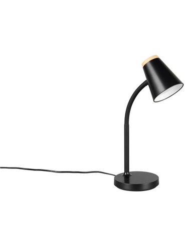 Lámpara LED de sobremesa tipo flexo PONGO brazo flexible interruptor integrado incl. 1x4,5W 500lm 3000K IP20 Negro
