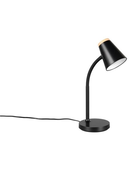 Lámpara LED de sobremesa tipo flexo PONGO brazo flexible interruptor integrado incl. 1x4,5W 500lm 3000K IP20 Negro