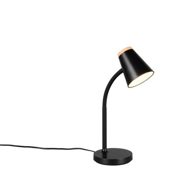 Lámpara LED de sobremesa tipo flexo PONGO brazo flexible interruptor integrado incl. 1x4,5W 500lm 3000K IP20 Negro