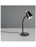 Lámpara LED de sobremesa tipo flexo PONGO brazo flexible interruptor integrado incl. 1x4,5W 500lm 3000K IP20 Negro