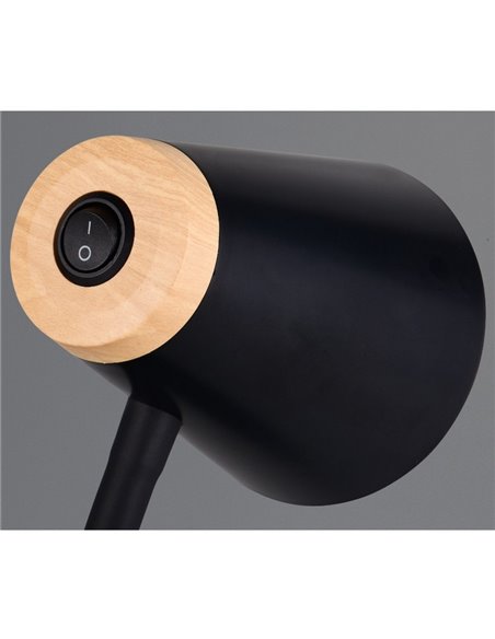 Lámpara LED de sobremesa tipo flexo PONGO brazo flexible interruptor integrado incl. 1x4,5W 500lm 3000K IP20 Negro