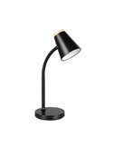 Lámpara LED de sobremesa tipo flexo PONGO brazo flexible interruptor integrado incl. 1x4,5W 500lm 3000K IP20 Negro