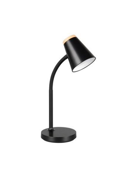 Lámpara LED de sobremesa tipo flexo PONGO brazo flexible interruptor integrado incl. 1x4,5W 500lm 3000K IP20 Negro