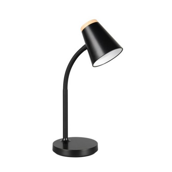 Lámpara LED de sobremesa tipo flexo PONGO brazo flexible interruptor integrado incl. 1x4,5W 500lm 3000K IP20 Negro