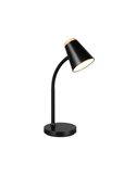 Lámpara LED de sobremesa tipo flexo PONGO brazo flexible interruptor integrado incl. 1x4,5W 500lm 3000K IP20 Negro