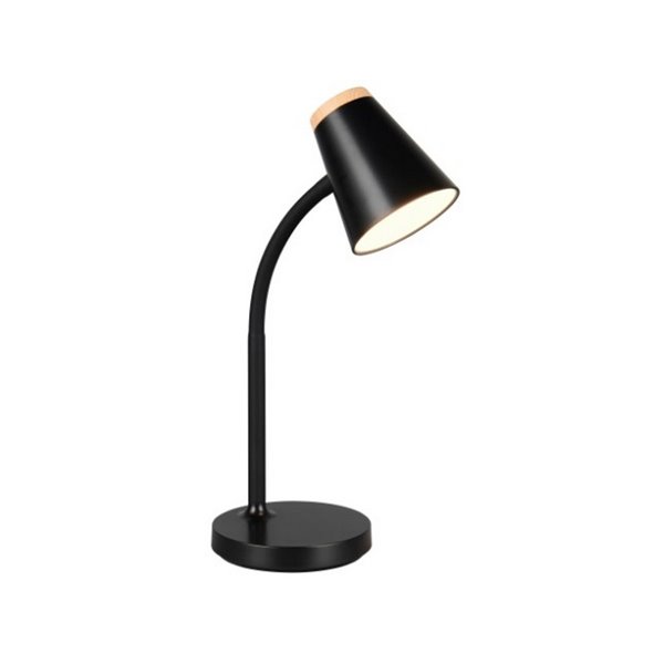 Lámpara LED de sobremesa tipo flexo PONGO brazo flexible interruptor integrado incl. 1x4,5W 500lm 3000K IP20 Negro