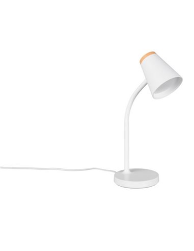 Lámpara LED de sobremesa PONGO brazo flexible e interruptor integrado incl. 1x4,5W 500lm 3000K IP20 Blanco