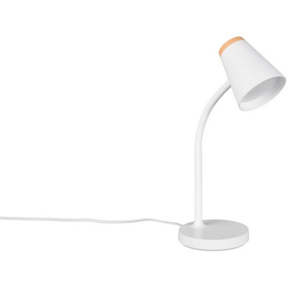 Lámpara LED de sobremesa PONGO brazo flexible e interruptor integrado incl. 1x4,5W 500lm 3000K IP20 Blanco