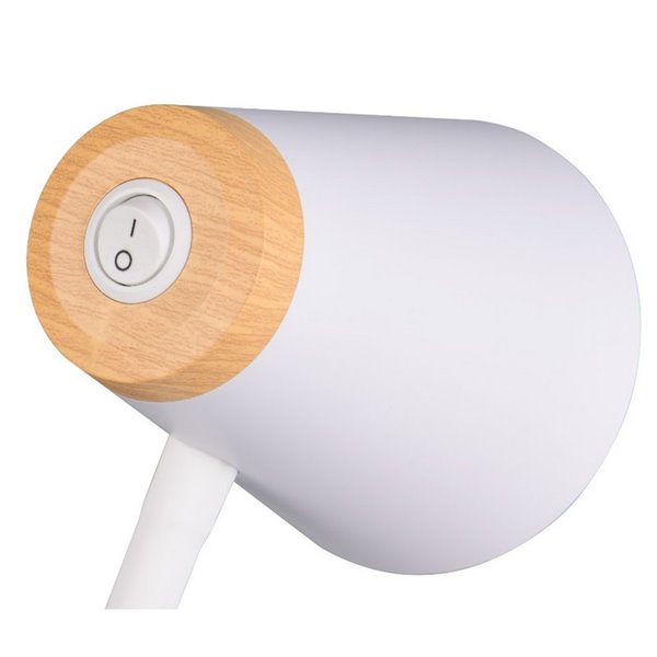 Lámpara LED de sobremesa PONGO brazo flexible e interruptor integrado incl. 1x4,5W 500lm 3000K IP20 Blanco