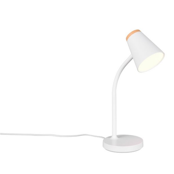 Lámpara LED de sobremesa PONGO brazo flexible e interruptor integrado incl. 1x4,5W 500lm 3000K IP20 Blanco