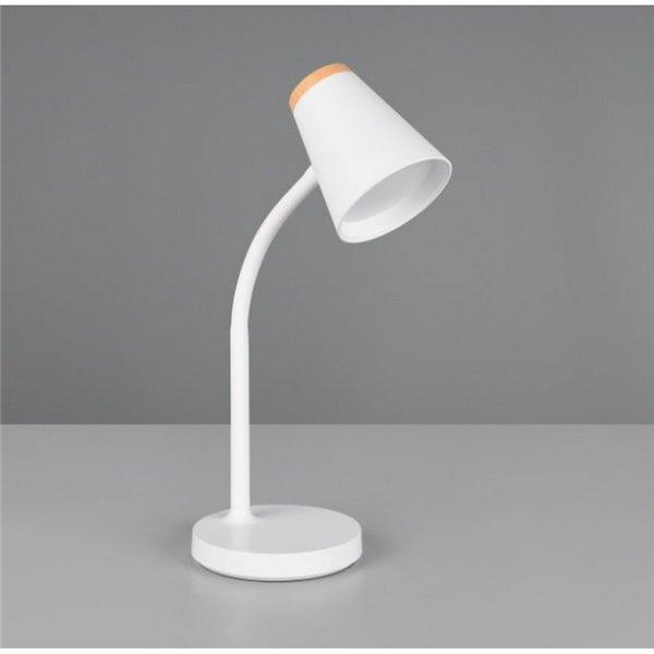 Lámpara LED de sobremesa PONGO brazo flexible e interruptor integrado incl. 1x4,5W 500lm 3000K IP20 Blanco