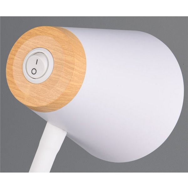 Lámpara LED de sobremesa PONGO brazo flexible e interruptor integrado incl. 1x4,5W 500lm 3000K IP20 Blanco