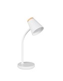 Lámpara LED de sobremesa PONGO brazo flexible e interruptor integrado incl. 1x4,5W 500lm 3000K IP20 Blanco
