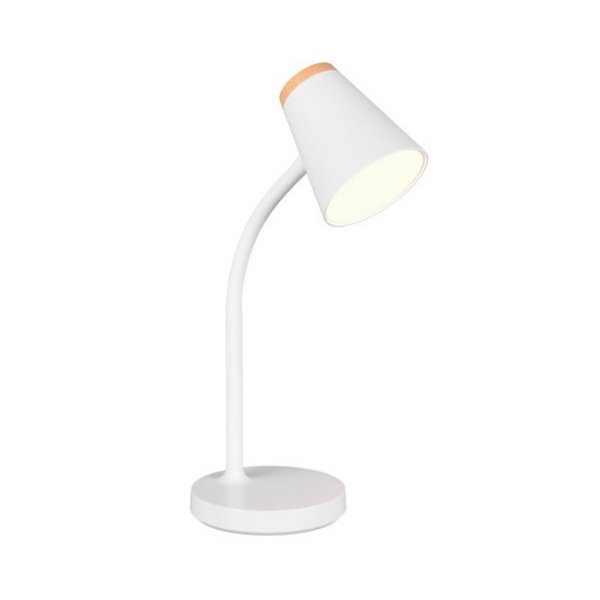 Luminária de mesa LED PONGO com braço flexível e interruptor integrado incl. 1x4,5W 500lm 3000K IP20 Branco