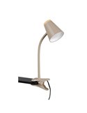 Lámpara multifunción LED con pinza tipo flexo PONGO con interruptor integrado 4,5W 1x 500lm 3000K IP20 Beige
