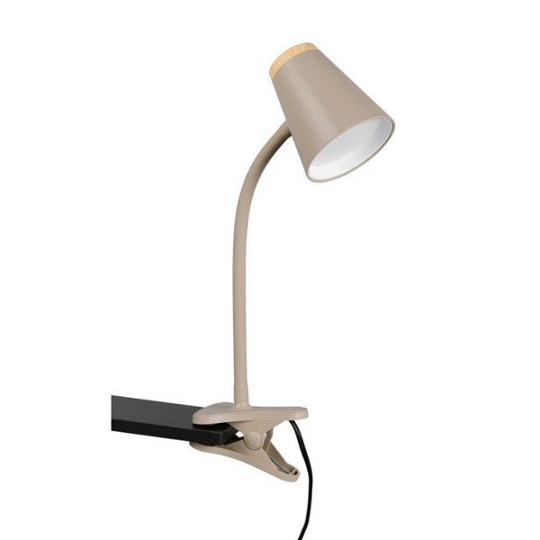 Lámpara multifunción LED con pinza tipo flexo PONGO con interruptor integrado 4,5W 1x 500lm 3000K IP20 Beige