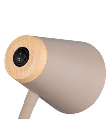 Lámpara multifunción LED con pinza tipo flexo PONGO con interruptor integrado 4,5W 1x 500lm 3000K IP20 Beige