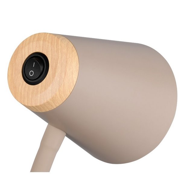 Lámpara multifunción LED con pinza tipo flexo PONGO con interruptor integrado 4,5W 1x 500lm 3000K IP20 Beige