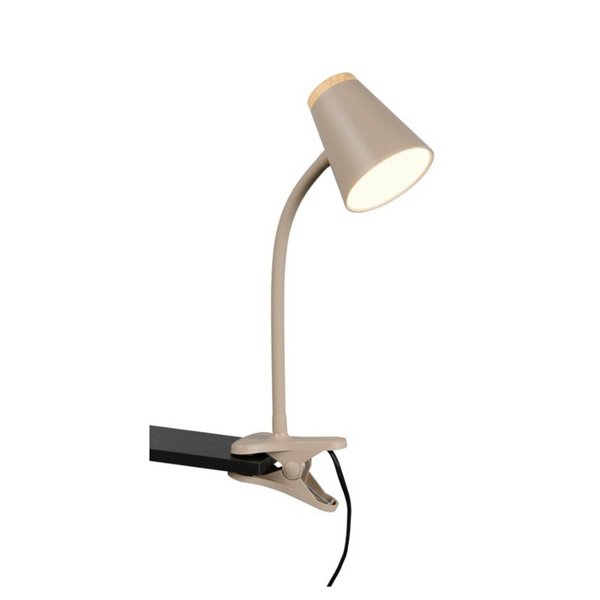 Lámpara multifunción LED con pinza tipo flexo PONGO con interruptor integrado 4,5W 1x 500lm 3000K IP20 Beige