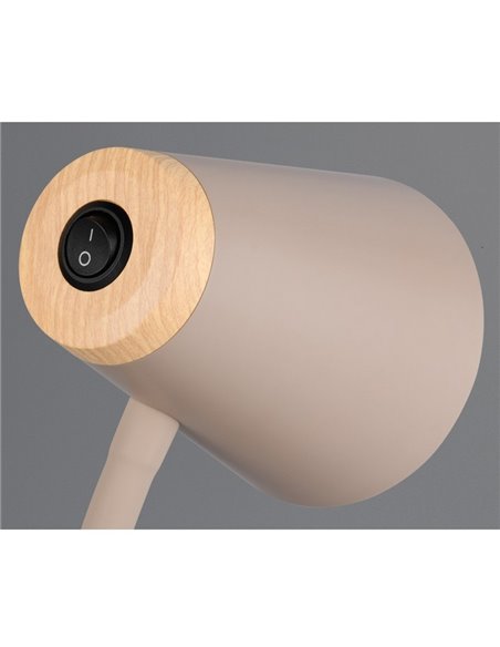 Lámpara multifunción LED con pinza tipo flexo PONGO con interruptor integrado 4,5W 1x 500lm 3000K IP20 Beige
