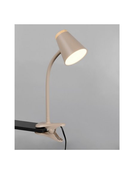 Lampe LED multifonction PONGO avec pince et interrupteur intégré 4,5 W 1 x 500 lm 3 000 K IP20 Beige
