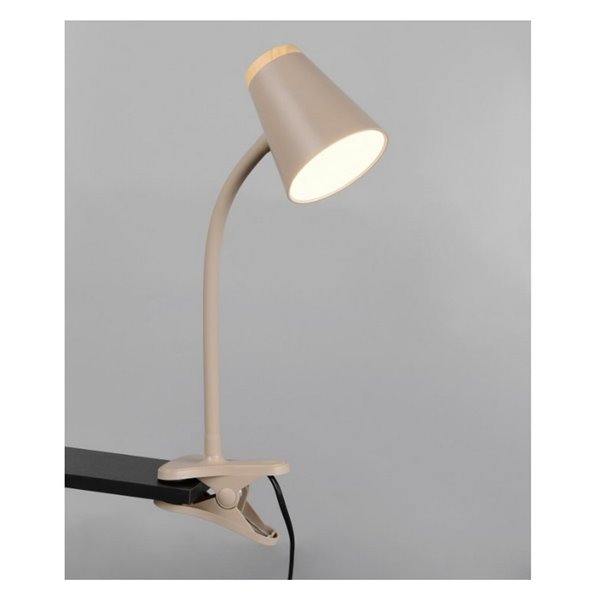 Lámpara multifunción LED con pinza tipo flexo PONGO con interruptor integrado 4,5W 1x 500lm 3000K IP20 Beige