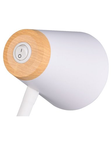 Luminária de chão LED PONGO com braço flexível e interruptor integrado, 4,5 W, 1 x 500 lm, 3000 K, IP20