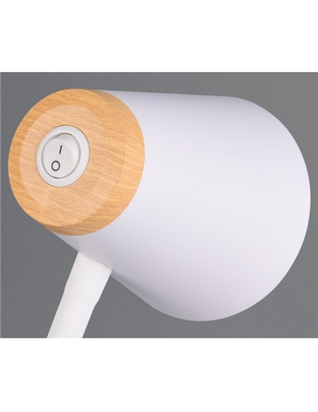Lampadaire LED PONGO avec bras flexible et interrupteur intégré, 4,5 W, 1 x 500 lm, 3 000 K, IP20